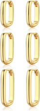 Gold Hoop Earrings Set for Women 3 Pairs Small and Lightweight Gold Jewelry for