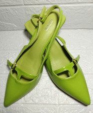 Cider Slingback Pumps Adjustable Straps Charteuse US Size 7.5 - 8, EU 38 ~ EUC