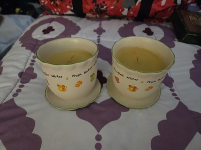 2 Roasted Hazelnut Scented Candle/Holder With Attached Base B80
