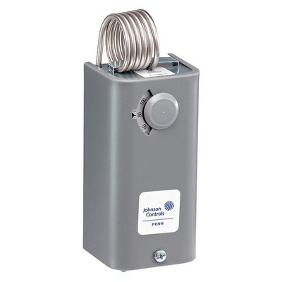 JOHNSON CONTROLS A19BBC-2C Mech Tstat,Cool Only,Steel,100/-30F 38Y070