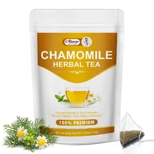Chamomile Tea Bags 40ct - Organic Herbal Tea for Sleep, Relaxation & Calming