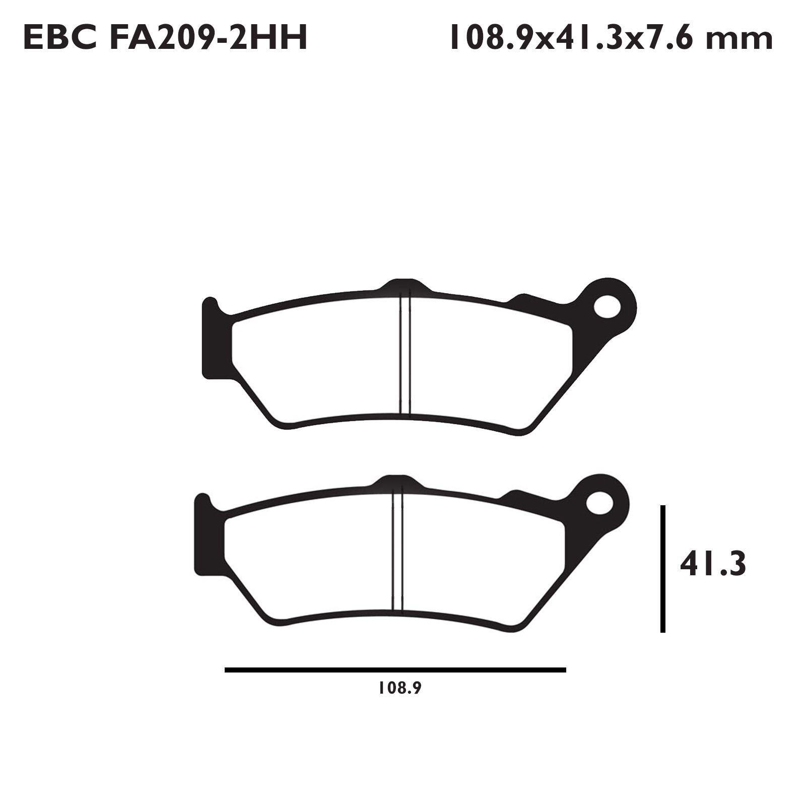 Pastiglie freno sinterizzate EBC FA209/2HH X2 per BMW R 1250 GS Adventure 19- foto 2