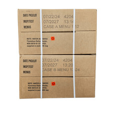 Box of 12 MRE Military Ration USA US inspection 2027 Case A or B FREE DELIVERY