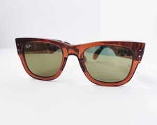 Ray-Ban Sunglasses RB0840S Mega Wayfarer Transparent Brown Frame Gold Lens