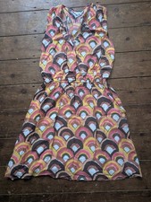 Boden sleeveless retro 70’s vibe summer casual day dress size 10