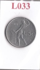 L033 Moneta Coin ITALIA Repubblica Italiana 50 Lire Vulcano 1978
