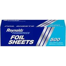 Reynolds Foodservice Aluminum Foil Sheets, Pre-Cut Foil Sheets, 500 Foil Sheets