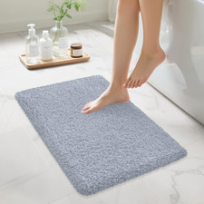 Bathroom Rugs Non Slip 24"x16", Absorbent Bath Mats Quick Dry, Shaggy Microfiber