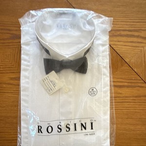Enrico Rossini White Solid Tuxedo Formal Shirt Spread Collar 15-15 1/2 34/35