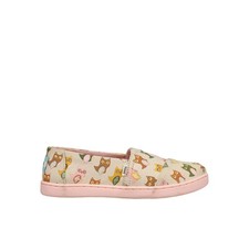TOMS Alpargata Slip On Youth Girls Beige Flats Casual 10016043T