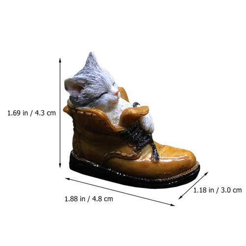 3PCS Micro Landscaping Cat Decoration Creative Plant Pot Decor(Light Brown) - Zdjęcie 11 z 12