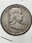 1948D Franklin Half Dollar Circlated AU 90% Silver #53.