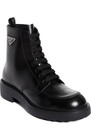 100% AUTHENTIC NEW MEN PRADA COMBAT BLACK LEATHER CHELSEA BOOTS UK 11/US 12 — photo 1