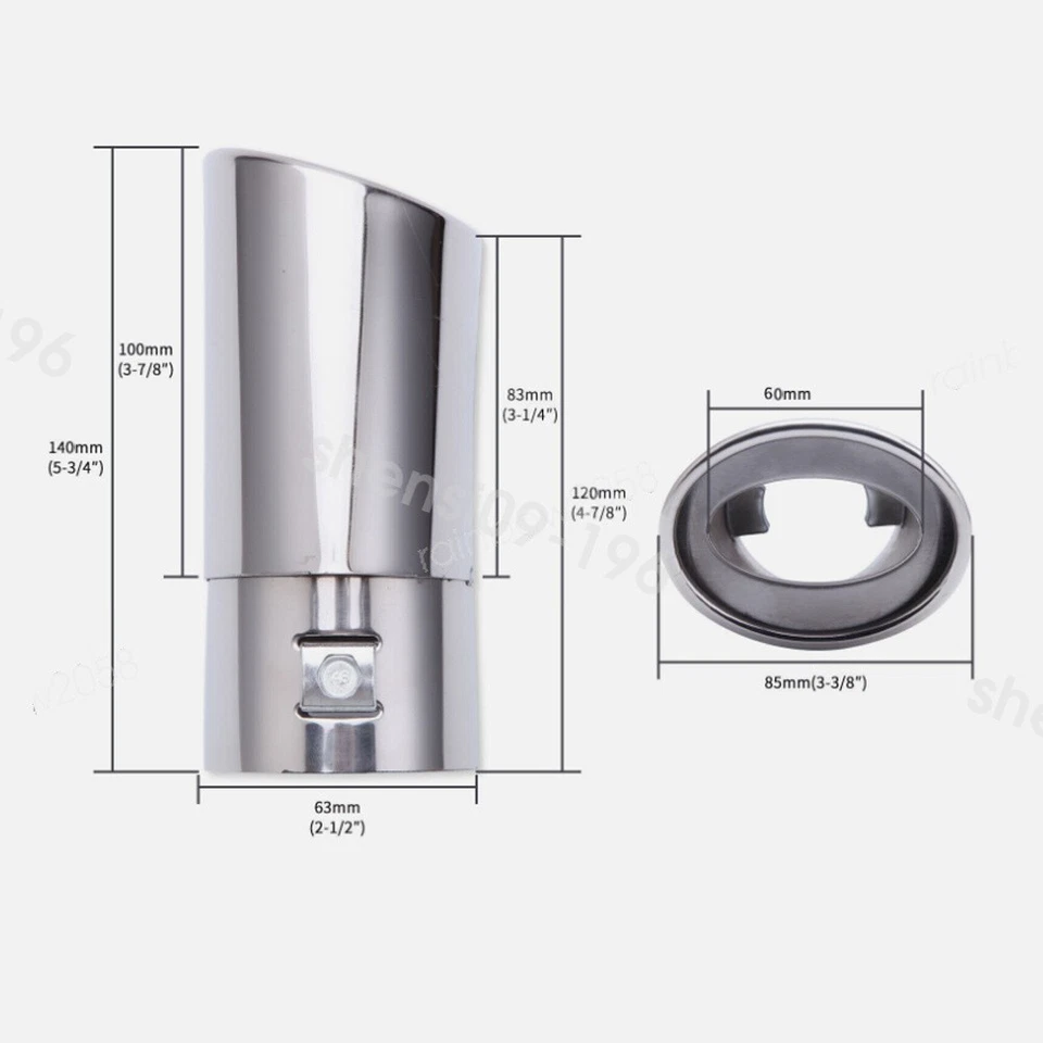 Car 38-54mm StainlessSteel Rear Exhaust Pipe Tail Muffler For 2003 Honda S2000 Foto 2 de 4