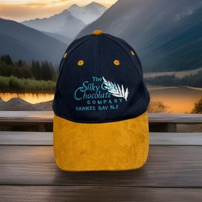 The Silky Oak Chocolate Company Hawkes Bay New Zealand Suede Billl Baseball Cap