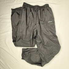 Fila Vintage Track Pants Windbreaker Mesh Lined Zip Leg Black Small