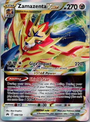 Zamazenta VSTAR 099/159 Crown Zenith NM