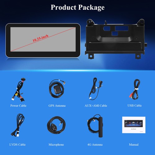 10,25" 128GB Android 14 CarPlay GPS Autoradio Für Mercedes C/GLC/V/X-Klasse W205 - Bild 13 von 21