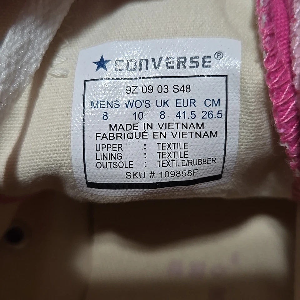 Converse All-Star кроссовки женские туфли размер: 10 розовый двойной язык клетку - Изображение 2 из 4