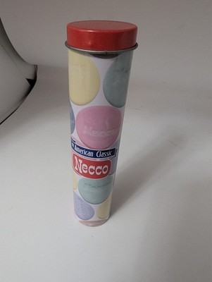 Necco Wafer Candy Dispenser & Flip Top Lid Tin Empty - Holds 1 sheath of wafers