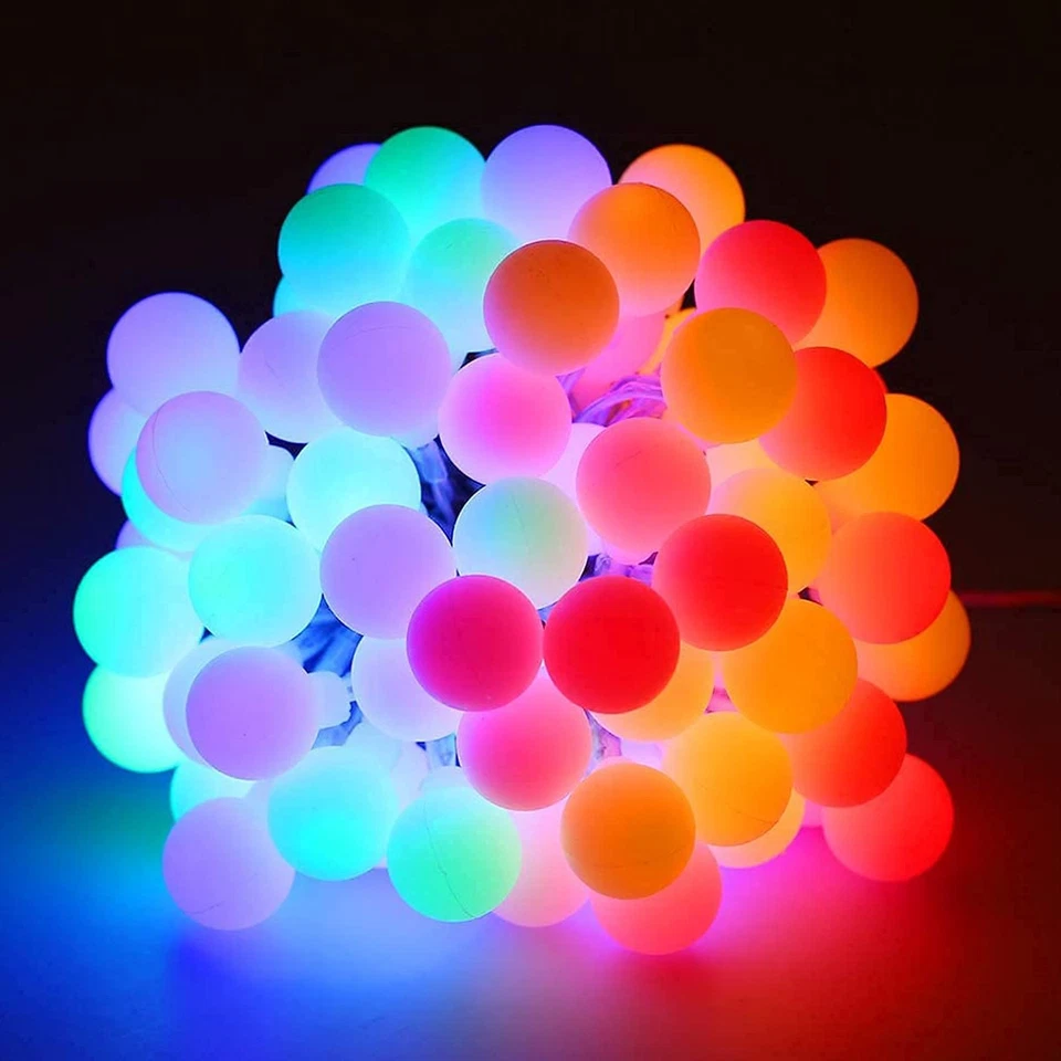 Fairy Lights Plug in 120LED 15M/49ft Globe String 8Mode Remote Timer MultiColour - Image 3 of 4