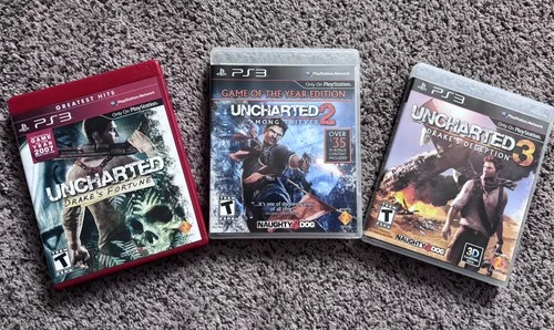 Uncharted Trilogy PS3 Trilogy Sony PlayStation 3 - Opened and Flawless