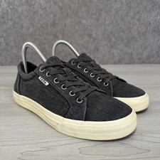 Taos Plim Soul Sneakers Womens 8 Black Canvas Casual Low Top Comfort Shoes