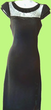 VALENTINO Spa Elegant Knit Lace Pleated Dress Black Sz L (10/12 US) Retail $2285