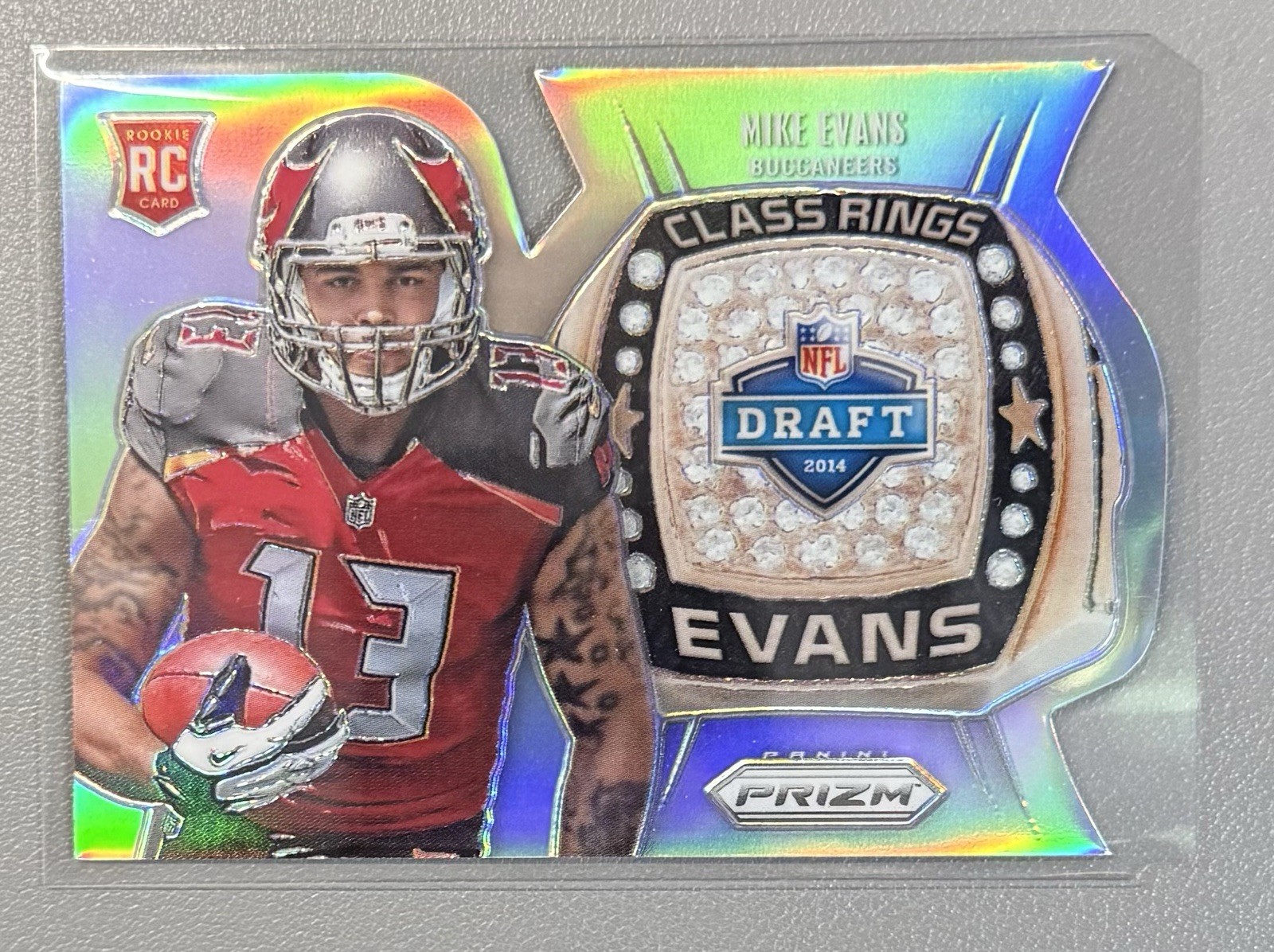 2014 Panini Prizm Class Rings Silver Prizm Mike Evans #CR6 Rookie RC SP