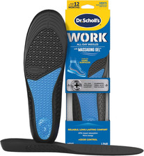 Work All-Day Superior Comfort Insoles With Massaging Gel, Men, 1 Pair, Trim to