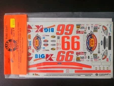 2000 Darrell Waltrip #66 Route 66 Big K Car 1:24 Decal - Waterslide Slixx Decals