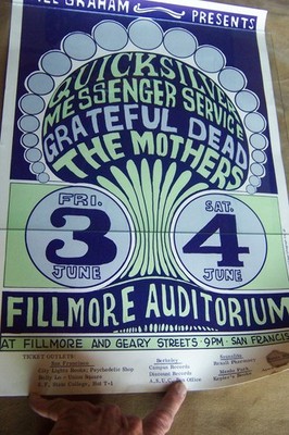 wes wilson-1967 poster-quicksilver-grateful dead-mothers-bill