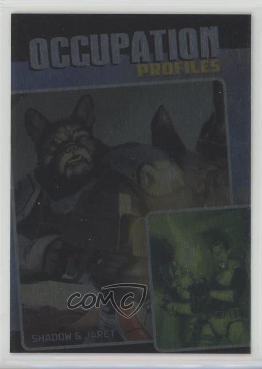 2015 Topps Mars Attacks: Occupation Profiles Green Foil 1/1 Shadow & Jaret 1j8