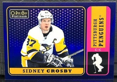 2018-19 O-Pee-Chee Platinum #R-65 Sidney Crosby Retro Blue Rainbow #100/149