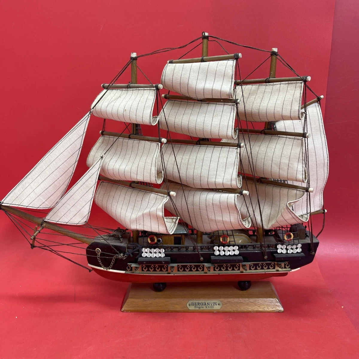 仿古木制帆船模型船| eBay