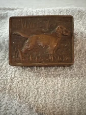 Syroco Spaniel Hunting Dog Jewelry Trinket Keys Cigarette Box Vintage