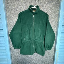 Vintage Woolrich Green Fleece Jacket Women  s Small Full Zip Outdoorwear Gorpcore