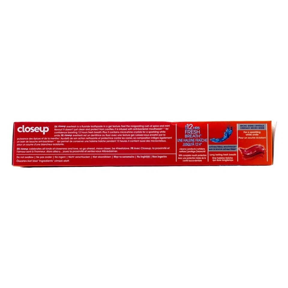 9 x CLOSEUP 90g TOOTHPASTE DEEP ACTION RED HOT 12Hr FRESH BREATH New - Image 3 of 4