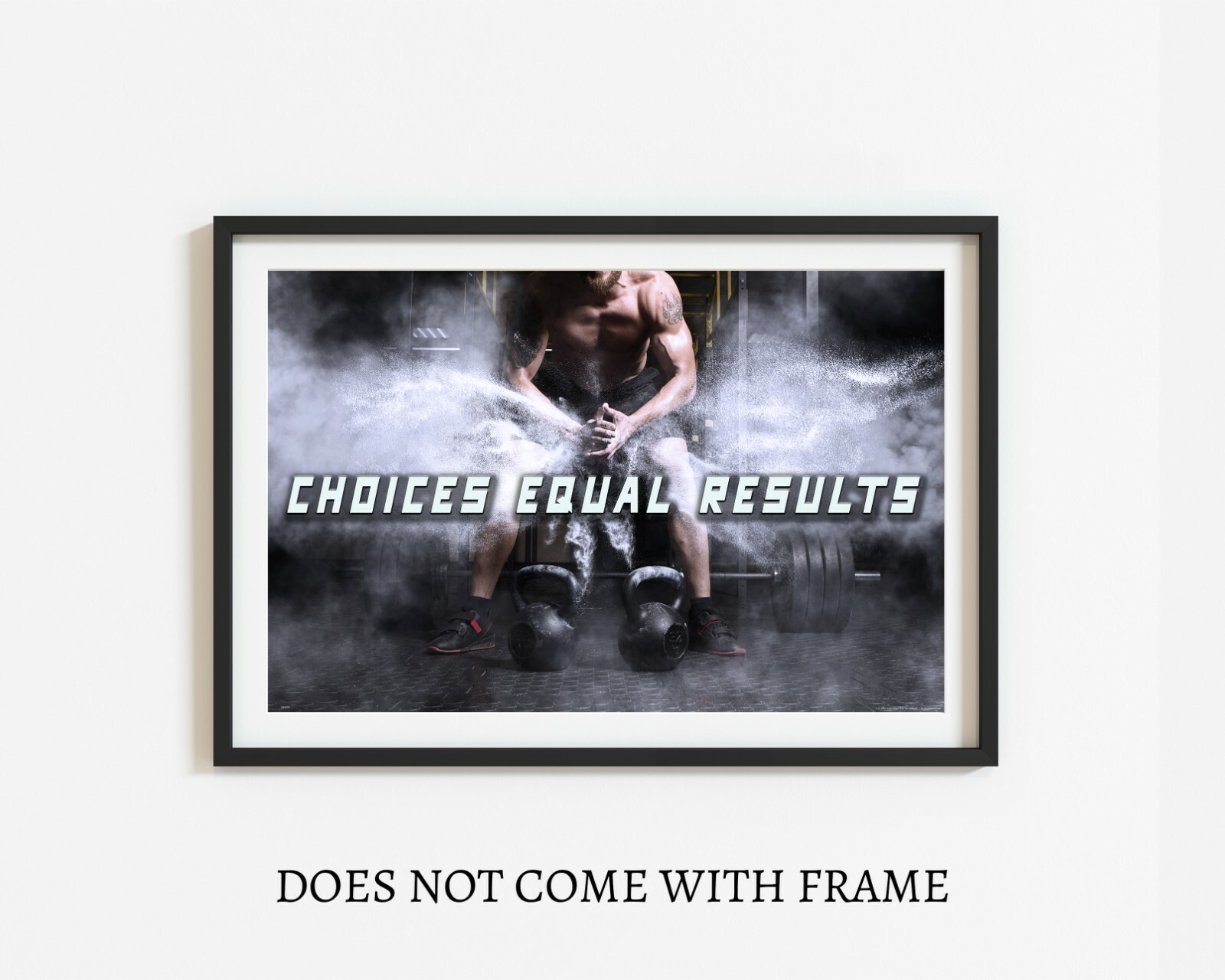 Workout Motivational Poster Art Print Weightlifting Home Gym Wall Decor 11X17