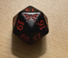 Duskmourn Red Spindown Life Counter D20 Dice MTG