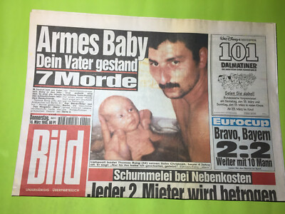 Bild Zeitung, 16. März 1995, Bild Zeitung, 16.03.1995, Thomas Rung