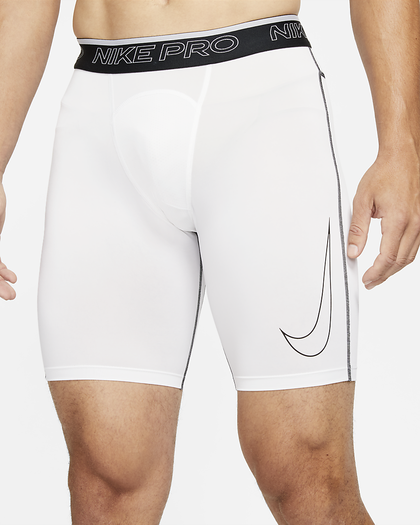 NEW Men's Nike Pro Dri-FIT Tight Training Shorts Long DD1911 White
