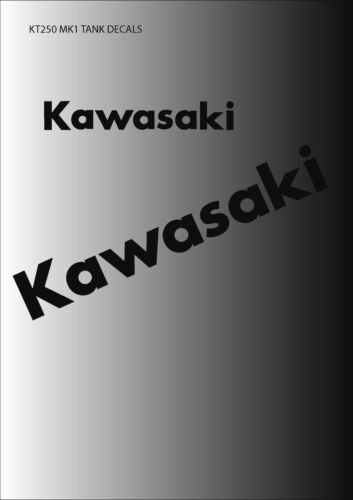 Essai KAWASAKI kT250, autocollant de réservoir MK1 restauration Kawasaki, autocollants d'essais kT25,  - Photo 1/1