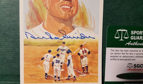 Autografo Duke Snider Perez Steele firmato SGC Celebration Brooklyn Dodgers HOF - Foto 2 di 5