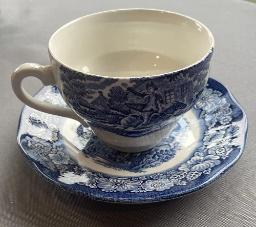 Liberty Blue Tea / Coffee Cup & Saucer Old North Church & Paul Revere