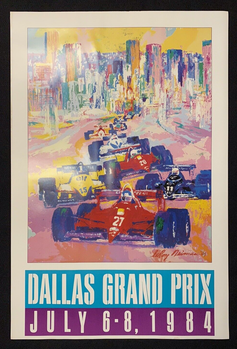1984 LEROY NIEMAN DALLAS GRAND PRIX ORIG. PRINT!RACING DECOR!GIFT