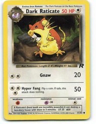 Dark Raticate 51/82 Team Rocket Common