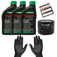 10w40 Oil Change Kit in Colder Climates for Kawaski FR651V Oil, Filter, Decal