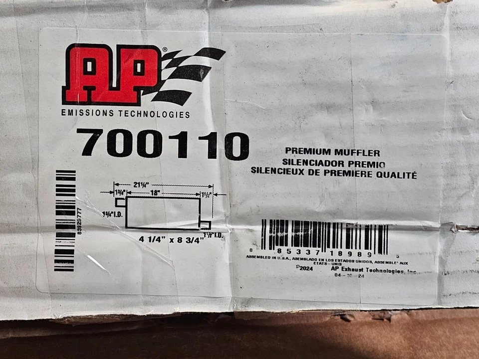 Silenciador de escape de acero aluminizado AP 700110 para Honda Civic 1988-1991 Foto 2 de 4