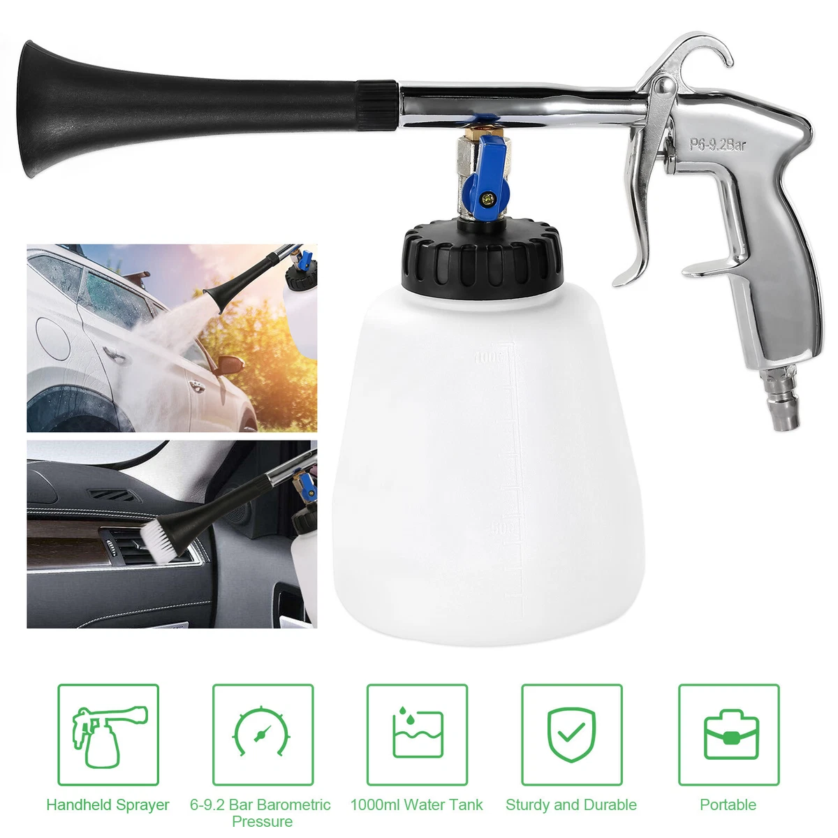 Car Cleaning Gun Interior Detailing Surface Jet High Pressure Cleaner Tool Kit, Size: 3211.522